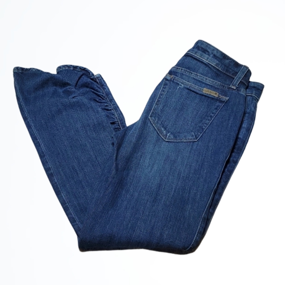 Joe's Jeans The Icon Mid Rise Skinny Ankle Jeans W Ankle Ruching Size 25